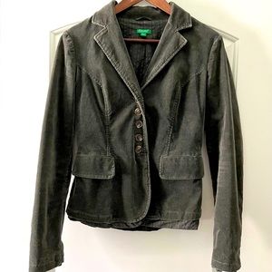 United Colors of Benetton Green Corduroy Blazer (size 42 or S)